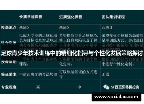 足球青少年技术训练中的精细化指导与个性化发展策略探讨